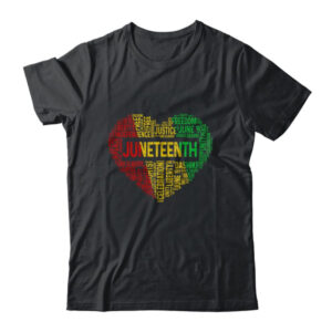 Juneteenth Heart Black History Afro American African Freedom Classic T Shirt Black 600x.jpg