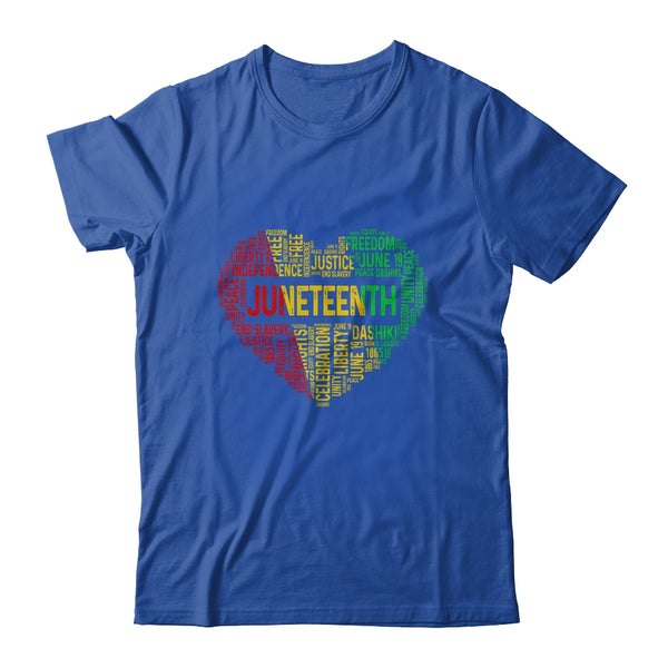 Juneteenth Heart Black History Afro American African Freedom Classic T Shirt Royal 600x.jpg