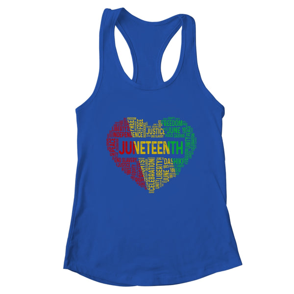 Juneteenth Heart Black History Afro American African Freedom Women s Ideal Racerback Tank Royal 600x.jpg