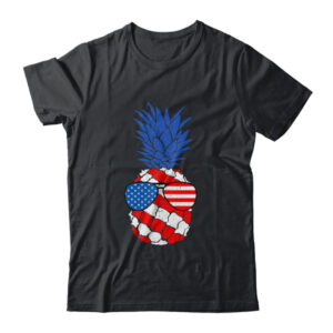 Hawaiian Pineapple American Flag Sunglasses 4th of July Classic T Shirt Black 600x 1.jpg