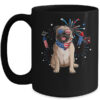 Pug Dog American USA Flag 4th of July Men women Lover Mug 15oz Mug Black front 600x.jpg