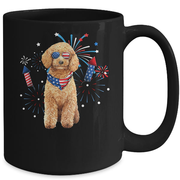 Poodle Dog American USA Flag 4th of July Men women Lover Mug 15oz Mug Black back 600x.jpg
