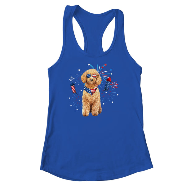 Poodle Dog American USA Flag 4th of July Men women Lover Women s Ideal Racerback Tank Royal 600x 1.jpg