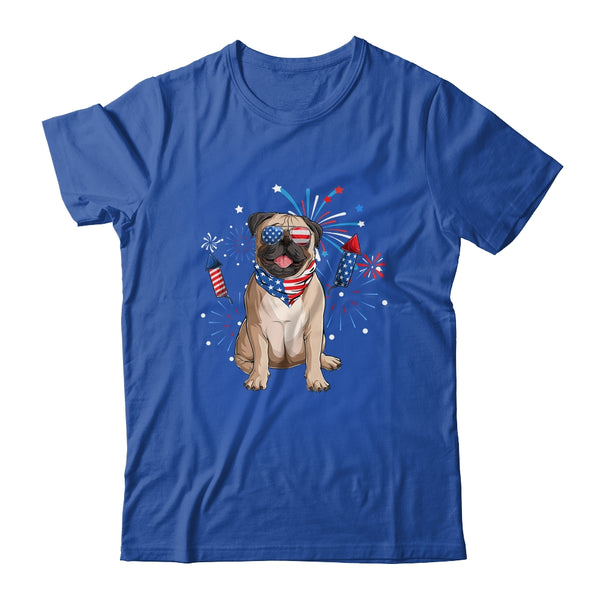 Pug Dog American USA Flag 4th of July Men women Lover Classic T Shirt Royal 600x.jpg