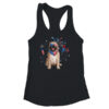 Pug Dog American USA Flag 4th of July Men women Lover Women s Ideal Racerback Tank Black 600x.jpg