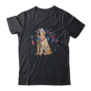 Labrador Dog American USA Flag 4th of July Men women Lover Classic T Shirt Black 600x.jpg