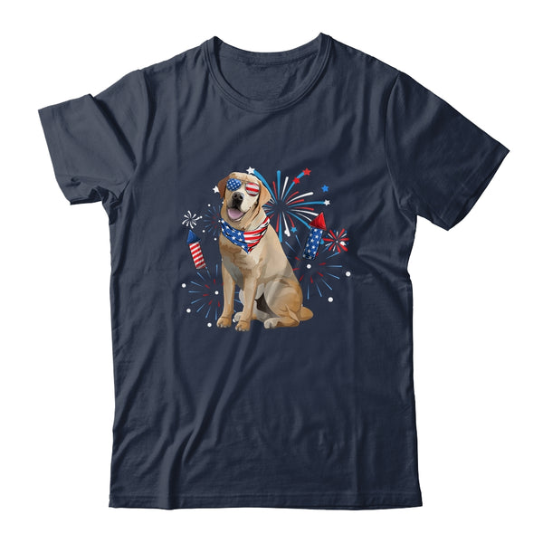Labrador Dog American USA Flag 4th of July Men women Lover Classic T Shirt Navy 600x.jpg