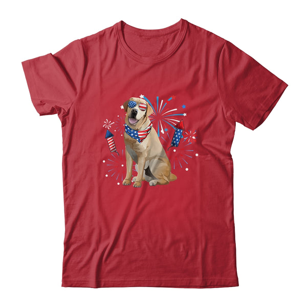 Labrador Dog American USA Flag 4th of July Men women Lover Classic T Shirt Red 600x.jpg