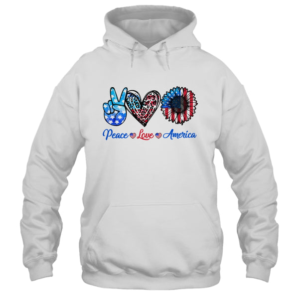 Peace Love America Sunflower Funny 4th Of July Fireworks Pullover Hoodie White 600x 1.jpg