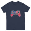 4th Of July Video Game Gamer Kids Boys Men USA Flag Youth Youth T Shirt Navy 600x 2.jpg
