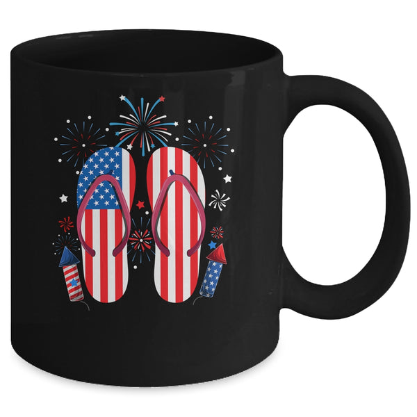 Memorial Day 4th of July Holiday Patriotic Flip Flops Mug 11oz Mug Black back 600x 1.jpg