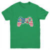 4th Of July Video Game Gamer Kids Boys Men USA Flag Youth Youth T Shirt Irish Green 600x 2.jpg