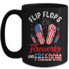 Flip Flops Fireworks And Freedom 4th Of July Independence Mug 15oz Mug Black front 600x.jpg