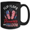 Flip Flops Fireworks And Freedom 4th Of July Independence Mug 15oz Mug Black back 600x.jpg