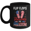 Flip Flop Fireworks And Freedom Independence Day July of 4th Mug 11oz Mug Black front 600x.jpg
