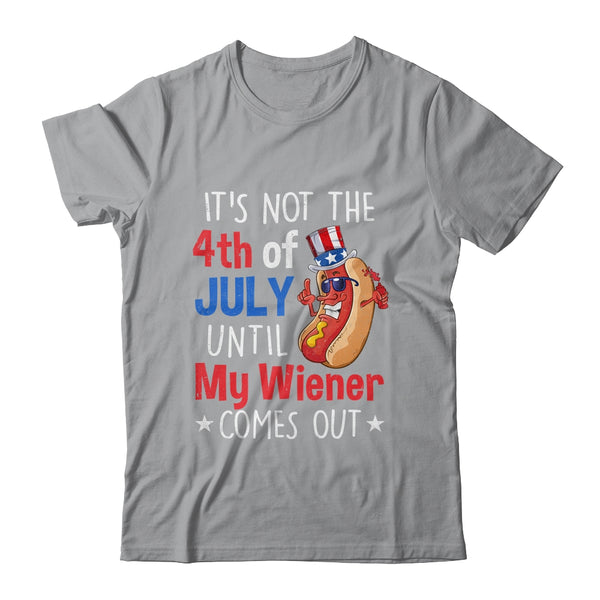Funny 4th Of July Hot Dog Wiener Comes Out Humor Classic T Shirt Sport Grey 600x.jpg
