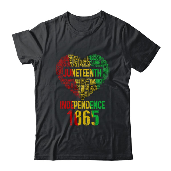 Juneteenth Heart Black History Afro American African Women Classic T Shirt Black 600x.jpg