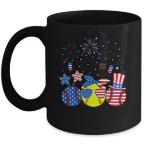Softball Lover Patriotic 4th Of July Independence Day Mug 11oz Mug Black front 600x 2.jpg