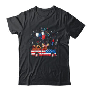 Funny Moose Riding Red Truck USA Flag Patriotic 4th Of July Classic T Shirt Black 600x 2.jpg