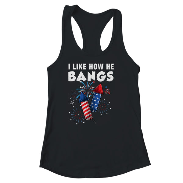 I Like How He Bangs Funny 4th Of July Matching Couple Women s Ideal Racerback Tank Black 600x 2.jpg