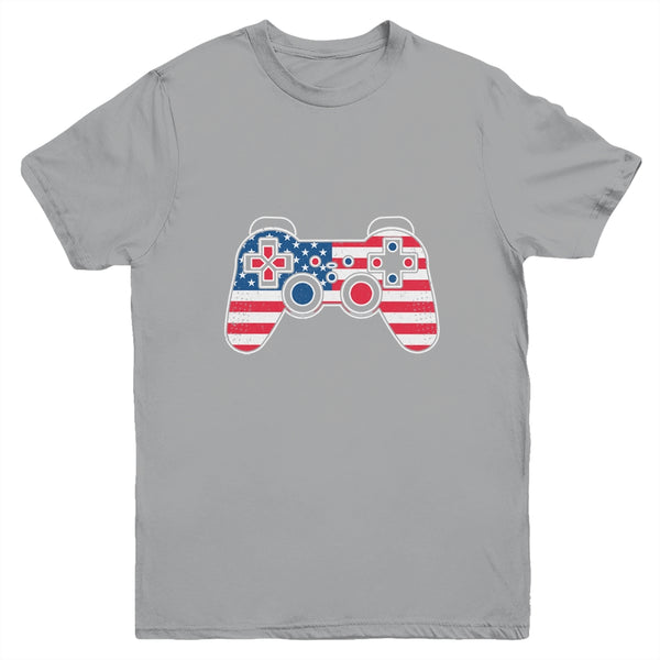 4th Of July Video Game Gamer Kids Boys Men USA Flag Youth Youth T Shirt Sport Grey 600x 3.jpg