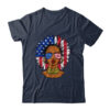 Afro Sunflower African American 4th Of July Melanin Classic T Shirt Navy 600x.jpg