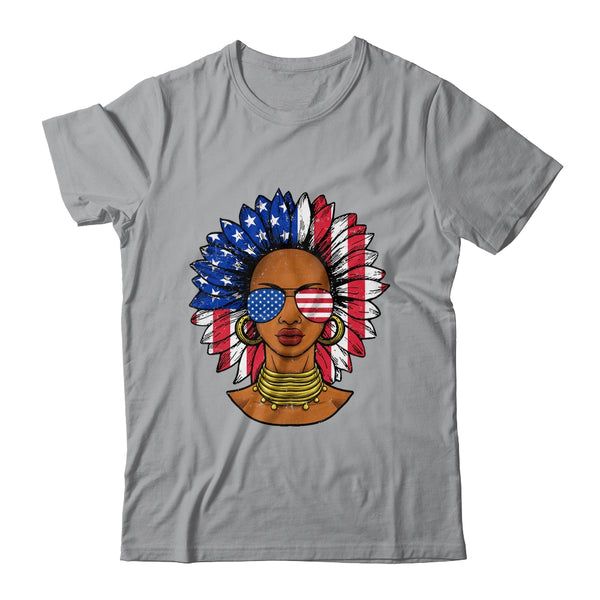 Afro Sunflower African American 4th Of July Melanin Classic T Shirt Sport Grey 600x.jpg