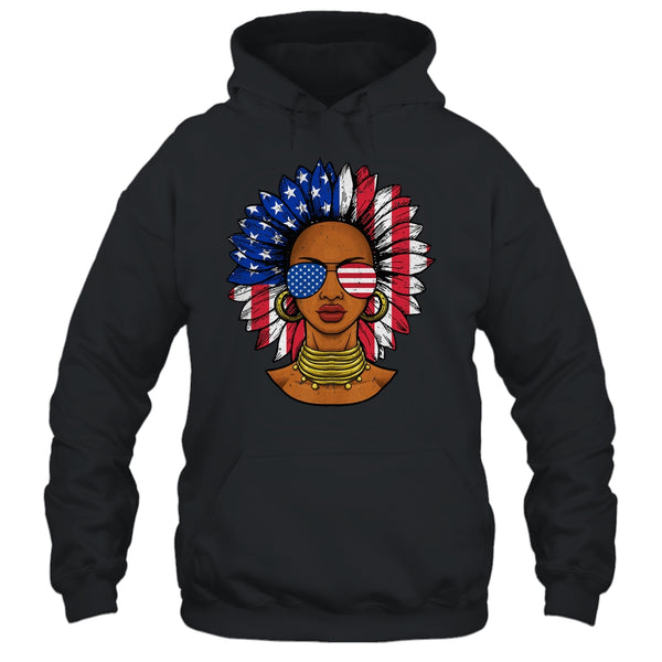 Afro Sunflower African American 4th Of July Melanin Pullover Hoodie Black 600x.jpg