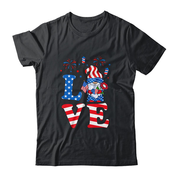 Love Gnome USA Flag 4th Of July Classic T Shirt Black 600x.jpg