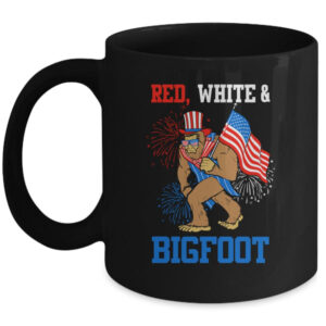 Bigfoot Patriotic 4th Of July Fireworks America Sasquatch Mug 11oz Mug Black 600x.jpg