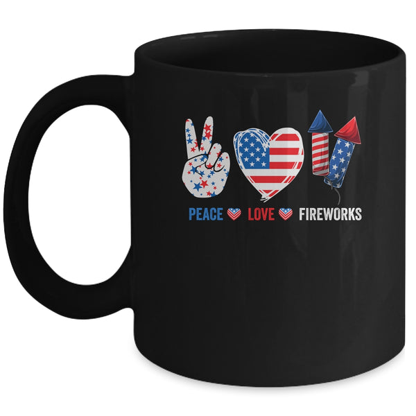 Peace Love Fireworks 4th Of July Celebration Mug 11oz Mug Black 600x.jpg