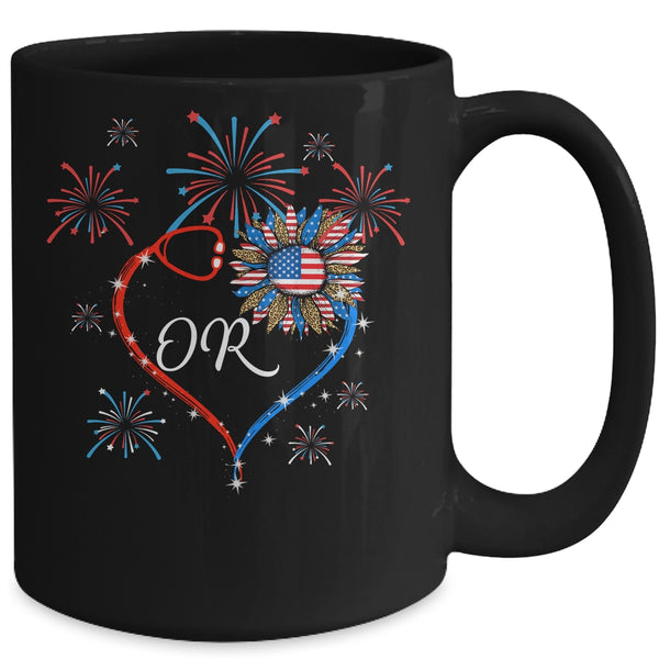 Patriotic OR Nurse 4th Of July American Flag Sunflower Love Mug 15oz Mug Black back 600x 2.jpg