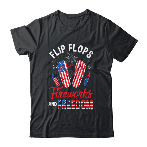 Flip Flops Fireworks And Freedom 4th Of July Independence Classic T Shirt Black 600x 1.jpg