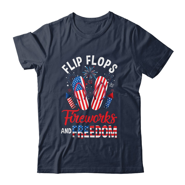 Flip Flops Fireworks And Freedom 4th Of July Independence Classic T Shirt Navy 600x 1.jpg