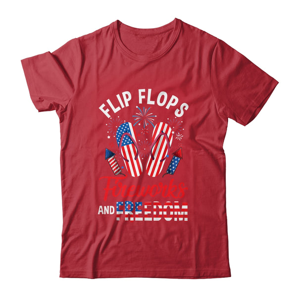 Flip Flops Fireworks And Freedom 4th Of July Independence Classic T Shirt Red 600x 1.jpg