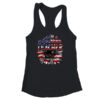 All American Teacher Sunflower American Flag 4th Of July Women s Ideal Racerback Tank Black 600x.jpg