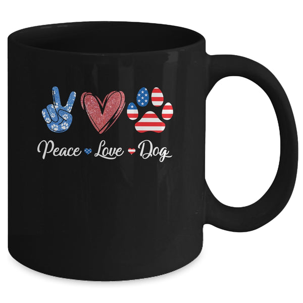 Peace Love Dog Lover American Flag Happy 4th Of July Mug 11oz Mug Black back 600x 1.jpg