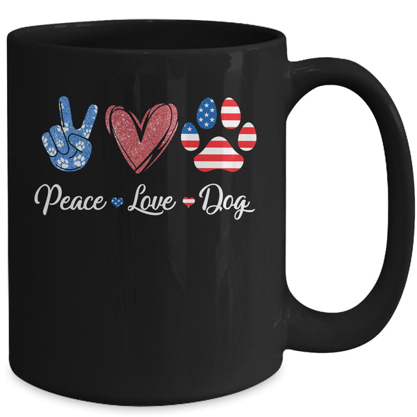 Peace Love Dog Lover American Flag Happy 4th Of July Mug 15oz Mug Black back 600x 1.jpg