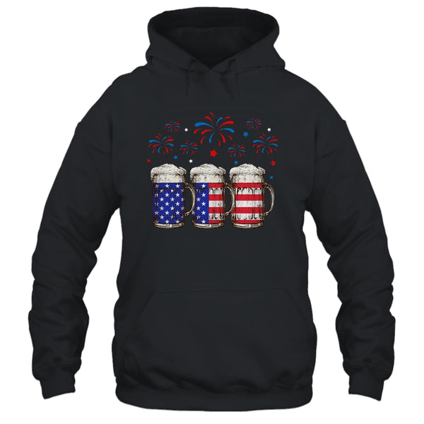 Beer American Flag 4th of July For Men Women Merica USA Pullover Hoodie Black 600x.jpg
