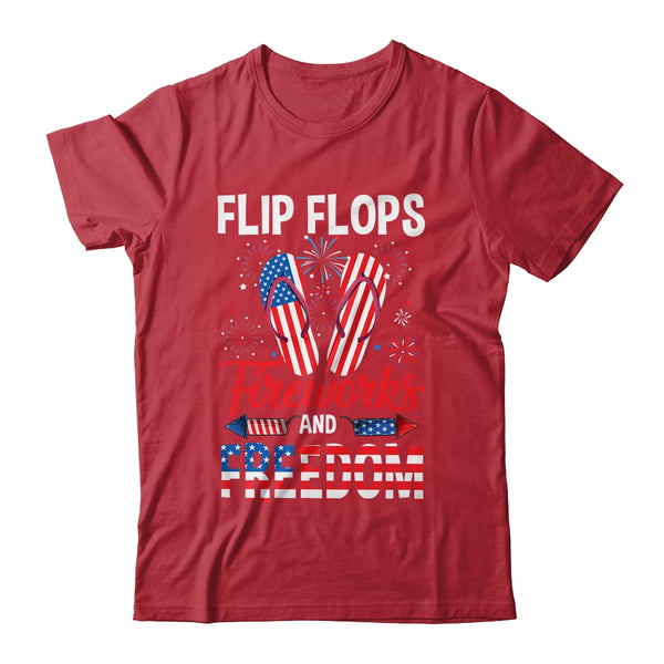 Flip Flop Fireworks And Freedom Independence Day July of 4th Classic T Shirt Red 600x 2.jpg