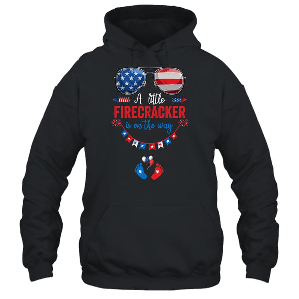 4th Of July Pregnancy Announcement Couples Baby Reveal Pullover Hoodie Black 600x 1.jpg