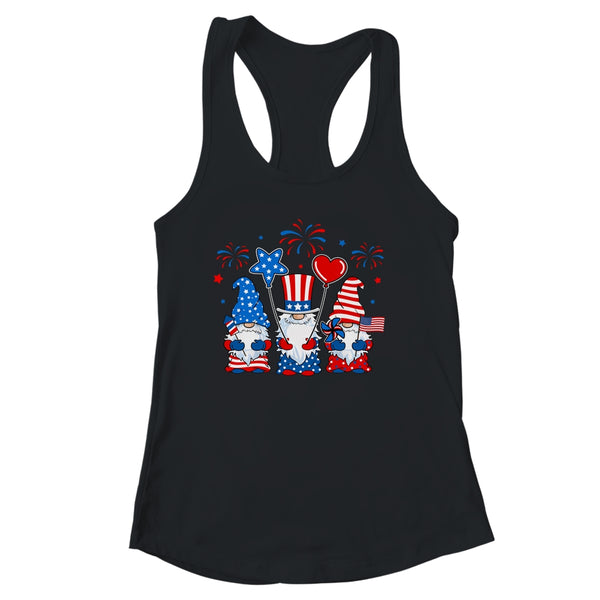 Gnomes Celebrating Independence Day 4th Of July Patriotic Women s Ideal Racerback Tank Black 600x 1.jpg