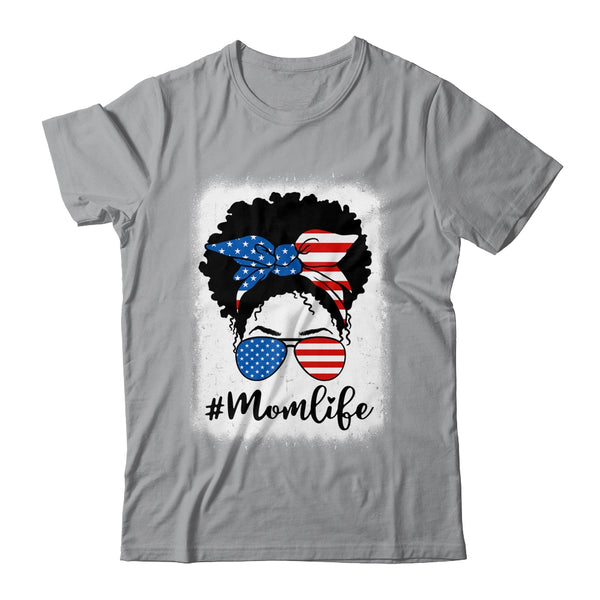 American Flag Mom Life Bleached 4th Of July Black Women Classic T Shirt Sport Grey 600x.jpg