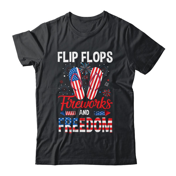 Flip Flop Fireworks And Freedom Independence Day July of 4th Classic T Shirt Black 600x 3.jpg