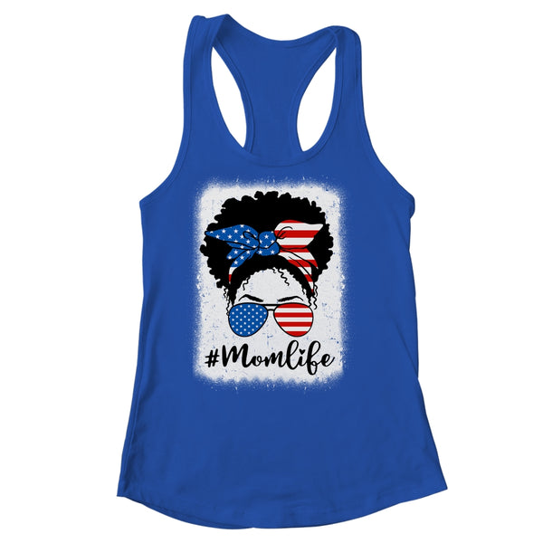 American Flag Mom Life Bleached 4th Of July Black Women Women s Ideal Racerback Tank Royal 600x.jpg