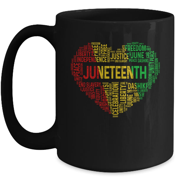 Juneteenth Heart Black History Afro American African Freedom Mug 15oz Mug Black 600x.jpg