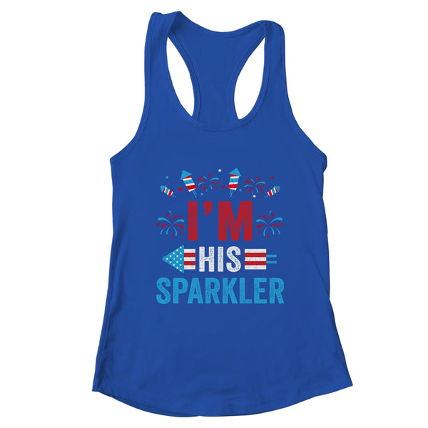 I m His Sparkler His And Her 4th Of July Matching Couples Women s Ideal Racerback Tank Royal 600x 1.jpg
