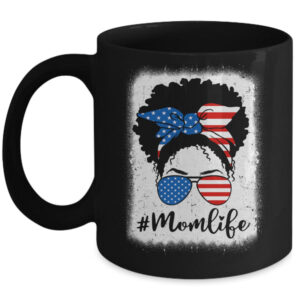 American Flag Mom Life Bleached 4th Of July Black Women Mug 11oz Mug Black front 600x 2.jpg