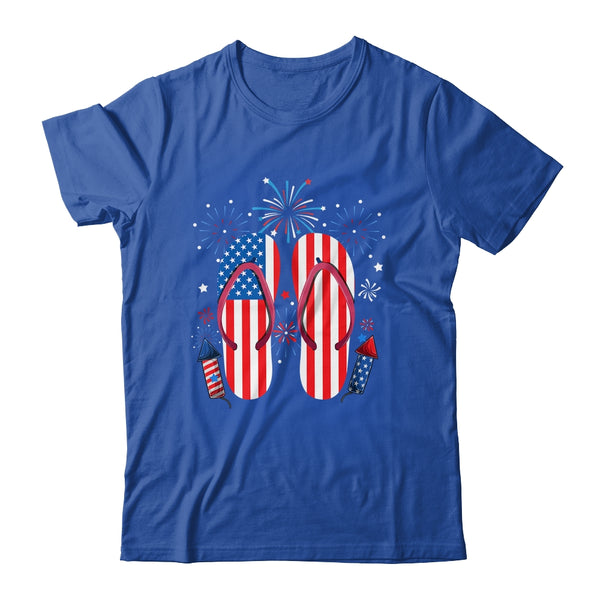 Memorial Day 4th of July Holiday Patriotic Flip Flops Classic T Shirt Royal 600x 3.jpg