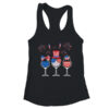 Red White Blue Wine Glasses American Flag Happy 4th Of July Women s Ideal Racerback Tank Black 600x 2.jpg